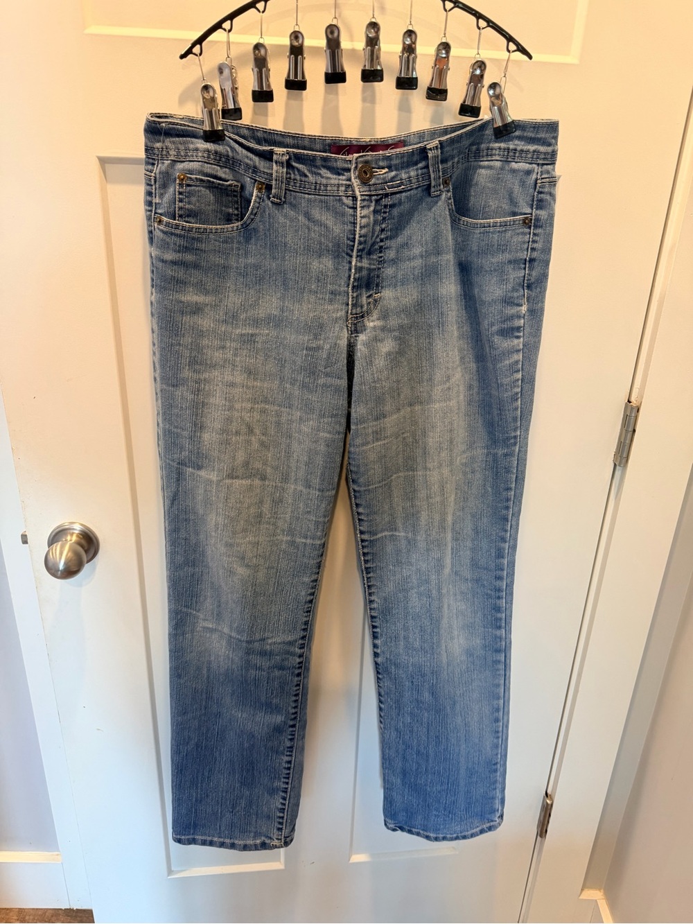 Gloria Vanderbilt Glenna Jeans Womens 14 Average Blue Stretch Straight Leg